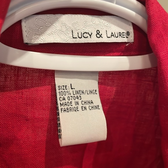 Red Linen shirt - Picture 7 of 7